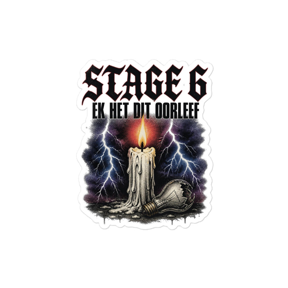 Stage 6 Sticker – White