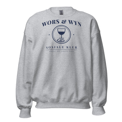 Wors & Wyn Sosiale Klub Crewneck Sweatshirt – Sport Grey