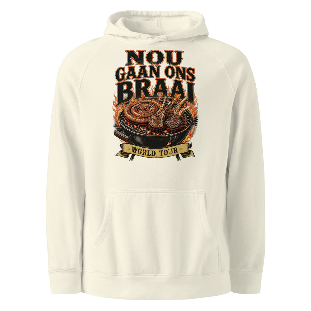 Nou Gaan Ons Braai Hoodie – Ecru