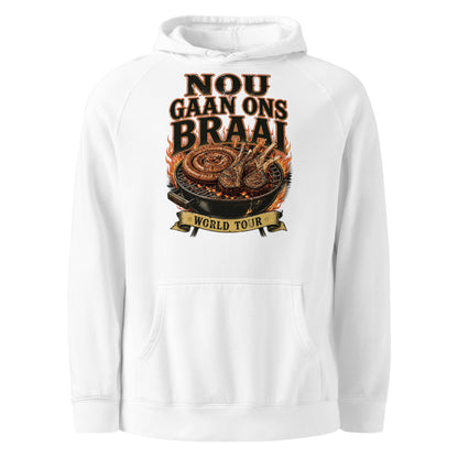 Nou Gaan Ons Braai Hoodie – White