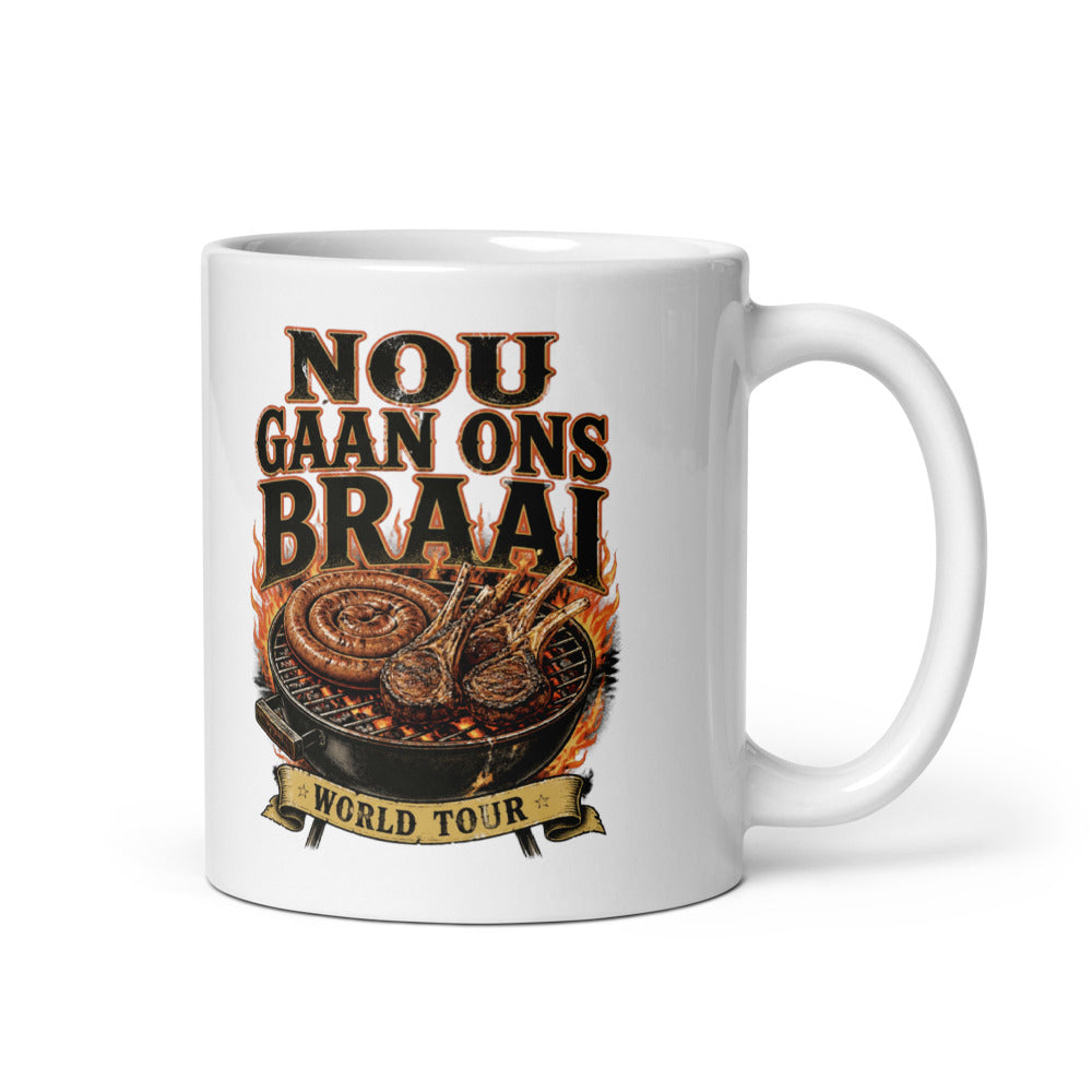 Nou Gaan Ons Braai Mug – White