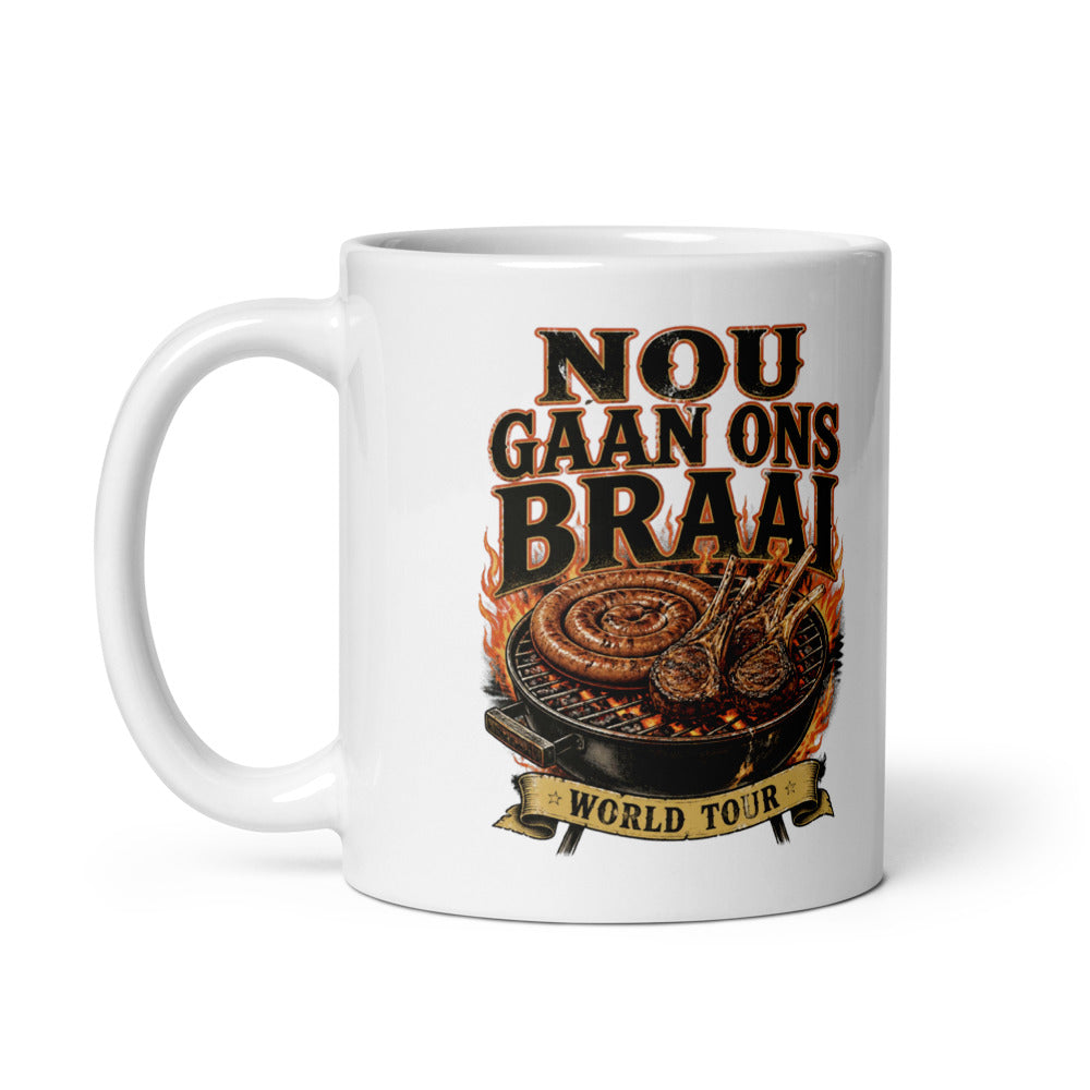 Nou Gaan Ons Braai Mug – White