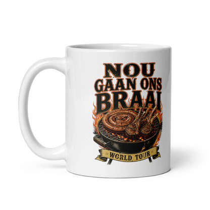 Nou Gaan Ons Braai Mug – White